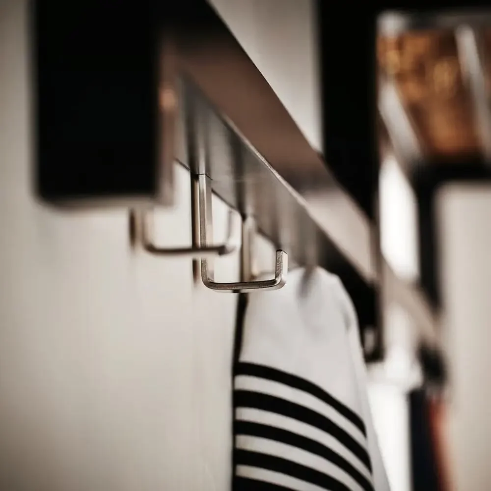 IKEA TJUSIG Wall Mount Coat Hat Rack Black 31 1/8